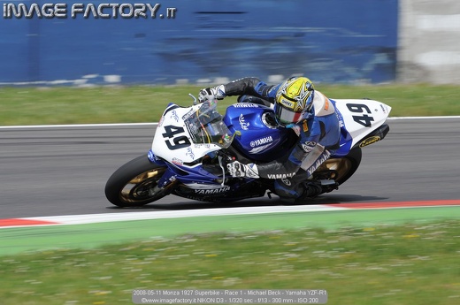 2008-05-11 Monza 1927 Superbike - Race 1 - Michael Beck - Yamaha YZF-R1